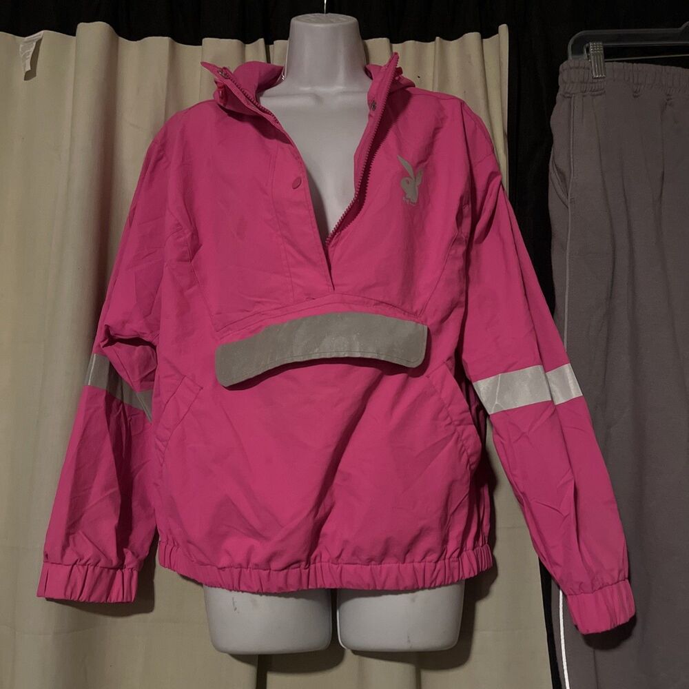 Play Boy by Pacsun size medium Woman’s Hot Pink Windbreaker Jacket